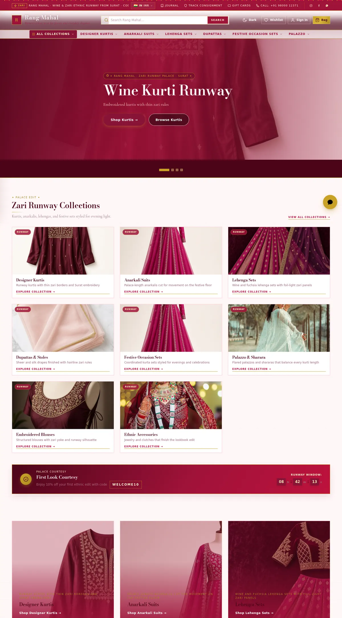 Rang Mahal ethnic wear storefront built on Relaycial